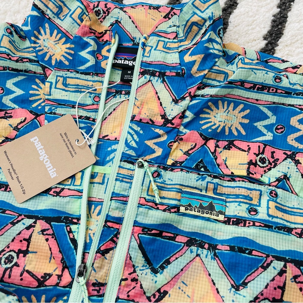 Patagonia HOUDINI STASH 1/2 ZIP Windbreaker SizeM NWT - Picture 2 of 5